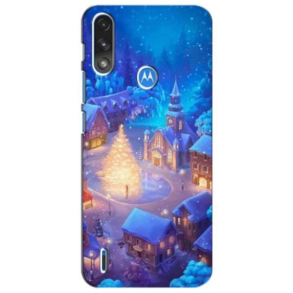 Рождественские Чехлы для Motorola Moto E7i / E7 Power (VPrint) – Рождественский город