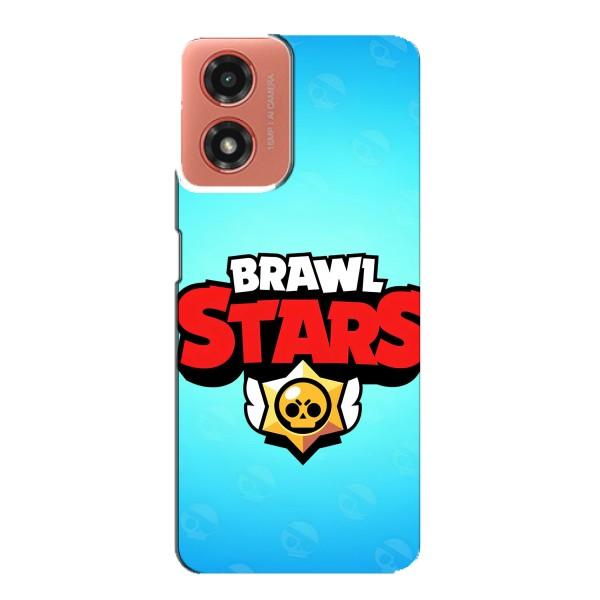 Чехлы Brawl Stars для Motorola MOTO G04 (AlphaPrint) – Лого Бравл Старс