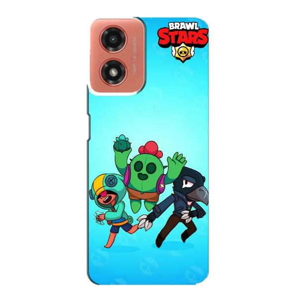 Чехлы Brawl Stars для Motorola MOTO G04 (AlphaPrint) – Тріо героїв