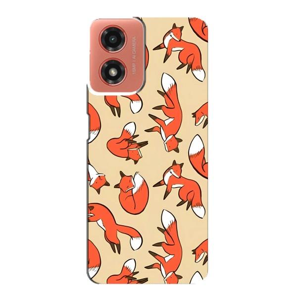 Чехлы с картинкой Лисички для Motorola MOTO G04 (VPrint) – Лисички