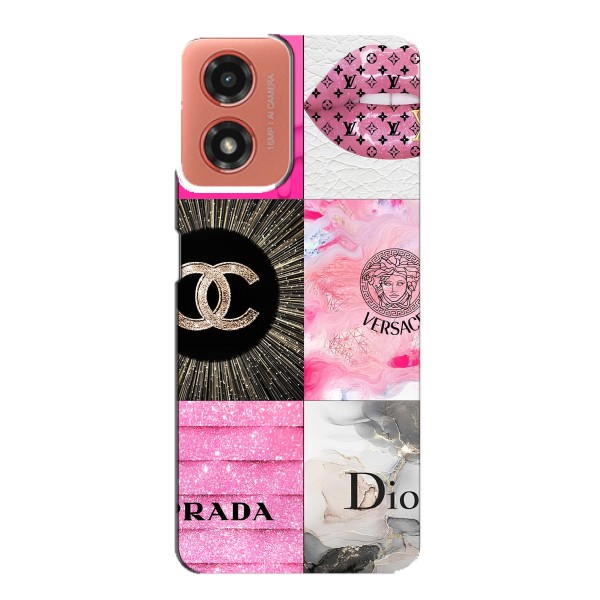 Чехол (Dior, Prada, YSL, Chanel) для Motorola MOTO G04 – Модница