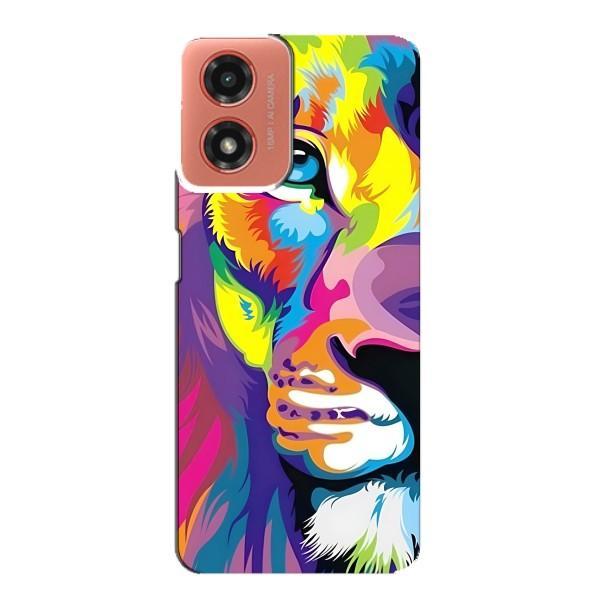 Чехол со Львом для Motorola MOTO G04 (VPrint) – Яркий Лев