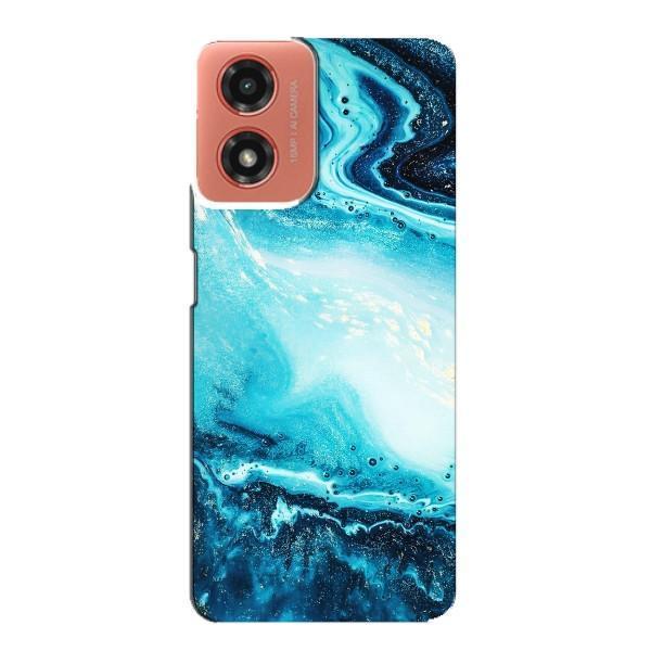 Мраморный чехол на Motorola MOTO G04 (VPrint) – Голубой мрамор