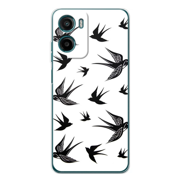 Чехол с птицами на Motorola Moto G05 (VPrint) – Ласточки