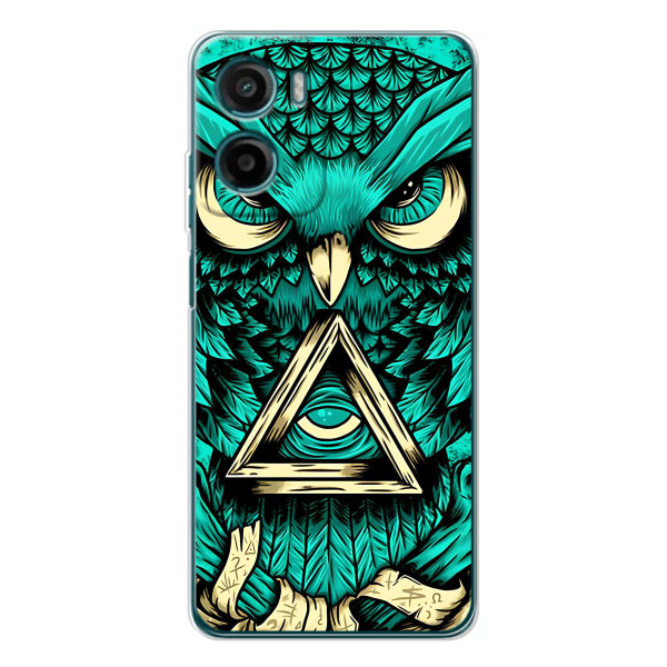 Чехол с птицами на Motorola Moto G05 (VPrint) – Сова с глазом