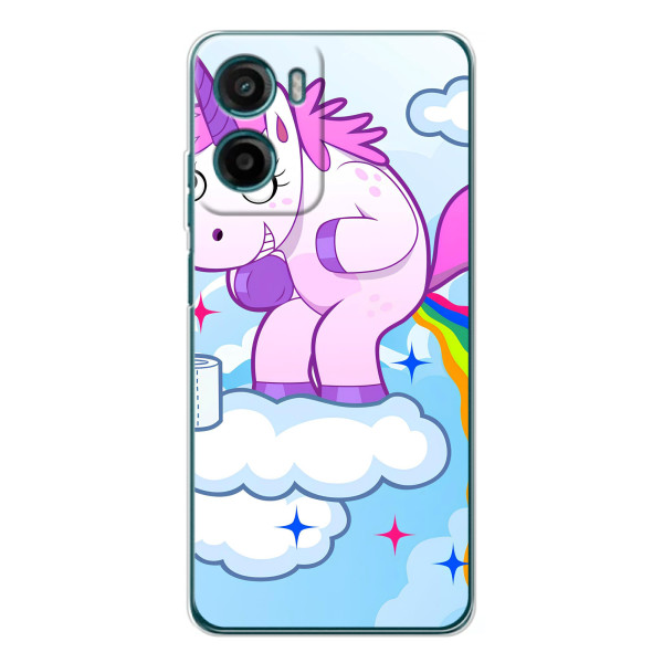 Чехол Unicorn на Motorola Moto G05 – Радуга единорожка