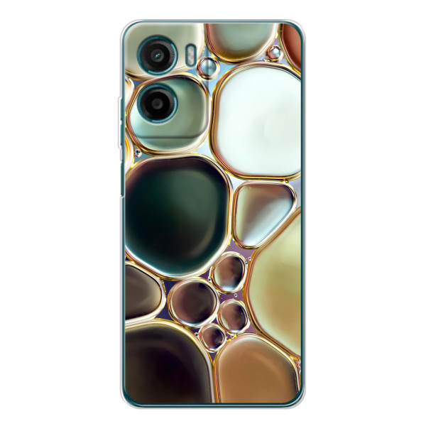 Мраморний чехол на Motorola Moto G05 (VPrint) – Радужний Мрамор