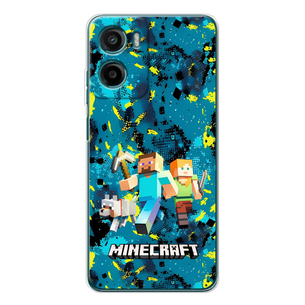 Чехлы для Motorola Moto G05 (Персонажи Майн Крафт) – Майнкрафт