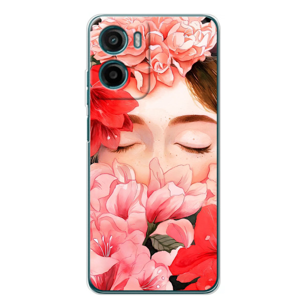 Чехлы (ART) Цветы на Motorola Moto G06 Power (VPrint) – Глаза в цветах