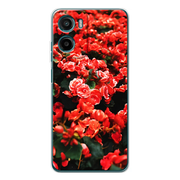 Чехлы с Цветами для Motorola Moto G06 Power (VPrint) – Цветы красные