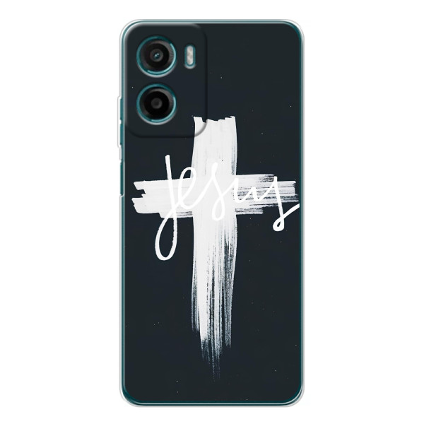 Чехлы для Motorola Moto G06 Power (Крест Иисуса) – Jesus