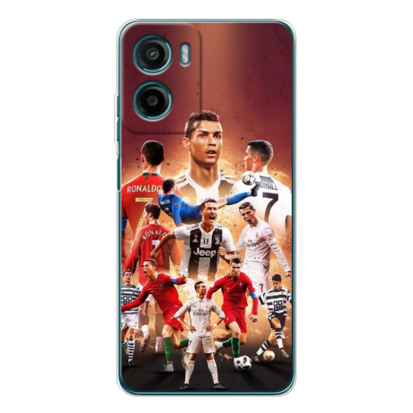 Чехол футболист Роналду для Мо Motorola Мо G06 – Карьера Роналду