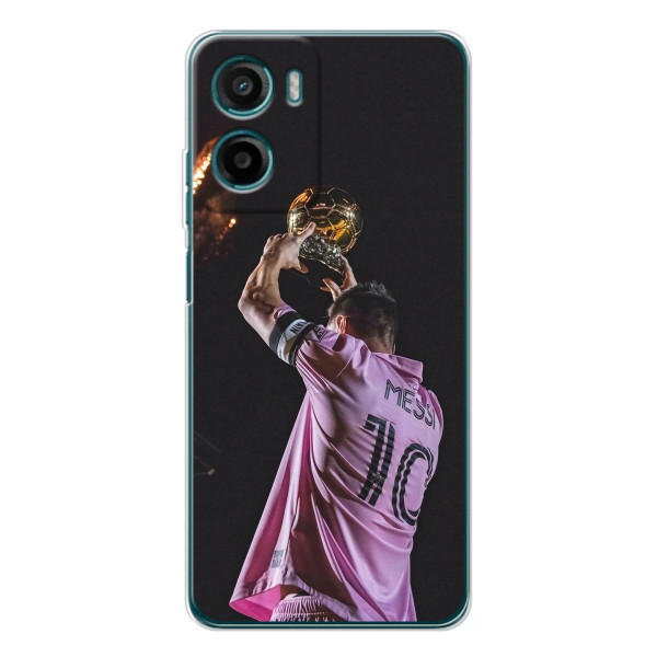 Чохол Мессі футболіст для Motorola Moto G06 – Мессі з кубком