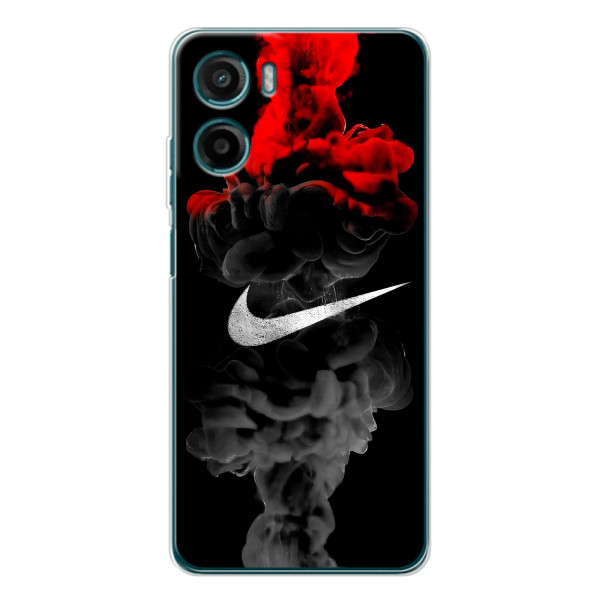 Чехол с логотипом Найк на Motorola Moto G06 – Найк на черном