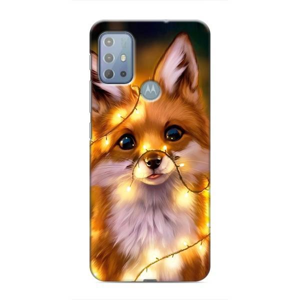 Чохли з картинкою Лисичка для Motorola MOTO G10 (VPrint) – Лисичка в гірляндах
