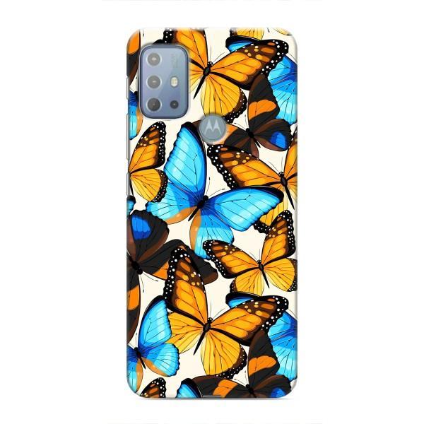 Чехол с принтом для Мото G10 - (Прикольные) (AlphaPrint) – Яркие бабочки