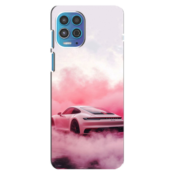 Чехол с авто Порше для Motorola MOTO G100 – Розовый Порше