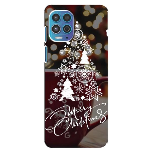 Рождественские Чехлы для Motorola MOTO G100 (VPrint) – Елочка узорная