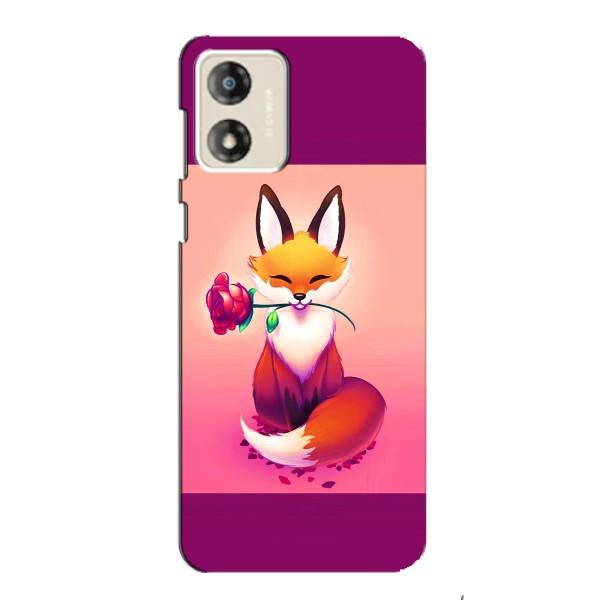 Чохли з картинкою Лисичка для Motorola MOTO G13 (VPrint) – Лиса з трояндою