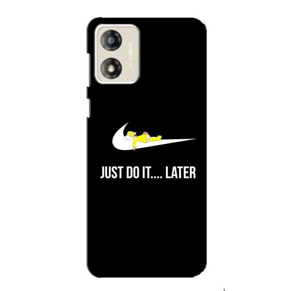 Чехол с логотипом Найк на Motorola MOTO G13 – Nike just do it