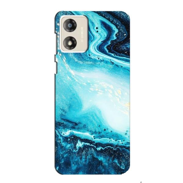 Мраморный чехол на Motorola MOTO G13 (VPrint) – Голубой мрамор
