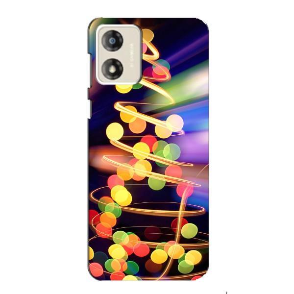 Новогодние Чехлы для Мото джи 13 (VPrint) – Елка с гирлянд