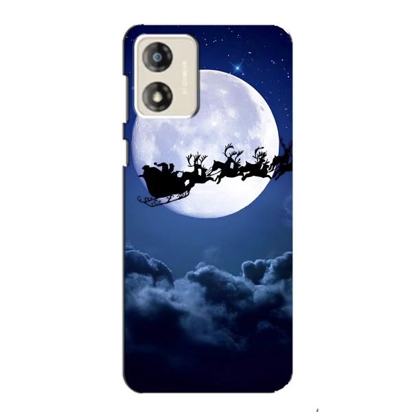 Новогодние Чехлы для Мото джи 13 (VPrint) – Санта - луна