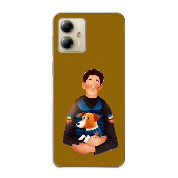 Чехлы с картинкой собаки Патрон для Motorola MOTO G14 (AlphaPrint) – ЗСУ Патрон