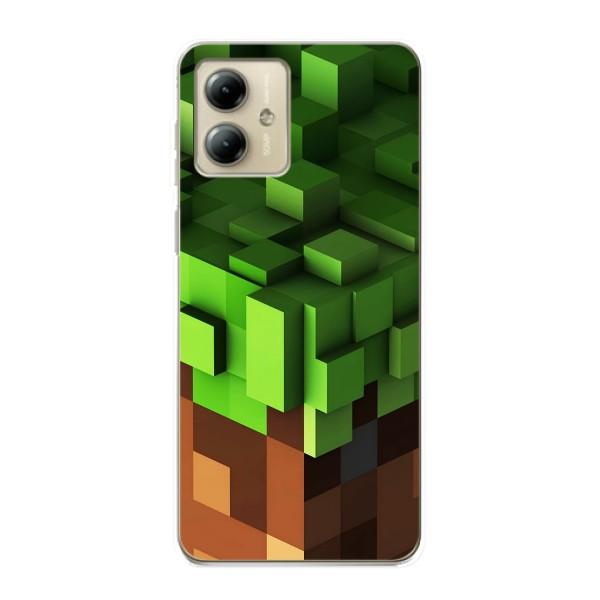Чехол Майнкрафт на Motorola MOTO G14 (AlphaPrint) Minecraft – текстура Майнкрафт