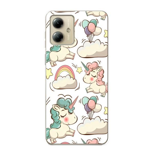 Чехол для Мото джи 14 - (Единорожки - Новинки) (AlphaPrint) – Единорожки