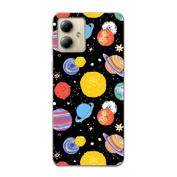 Космические Чехлы для Мото джи 14 (VPrint) – Рисованные планеты