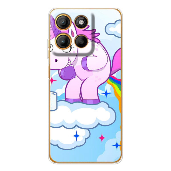 Чехол Unicorn на Motorola Moto G15 Power – Радуга единорожка