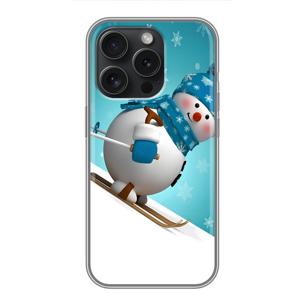 Новогодние Чехлы для graagos Moto G15 Power (VPrint) – Снеговик на лыжах