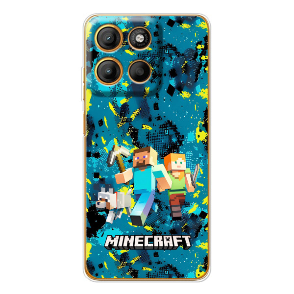 Чехлы для Motorola Moto G15 Power (Персонажи Майн Крафт) – Майнкрафт
