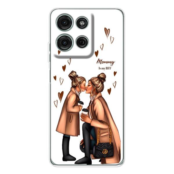 Чехол с печатью для Motorola Moto G15 - (Мама с ребенком) (AlphaPrint) – Дочка и мама