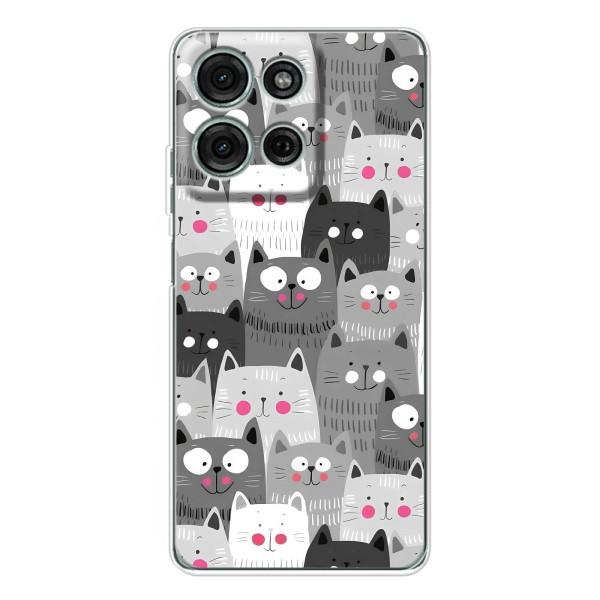 Чохли з Котиками для Motorola Moto G15 (VPrint) – Мальовані котики