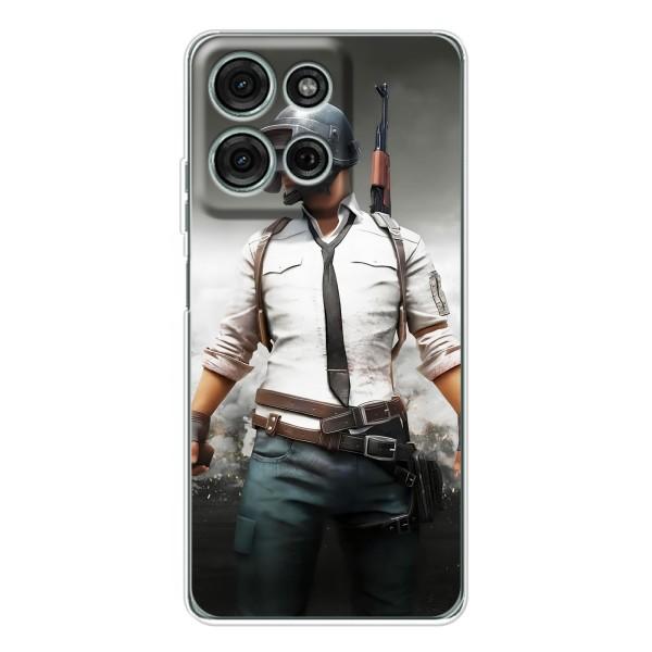 Силиконовый чехол с картинкой "Герой Pubg" на Motorola Moto G15 – Пабг