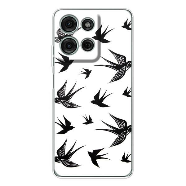 Чехол с птицами на Motorola Moto G15 (VPrint) – Ласточки