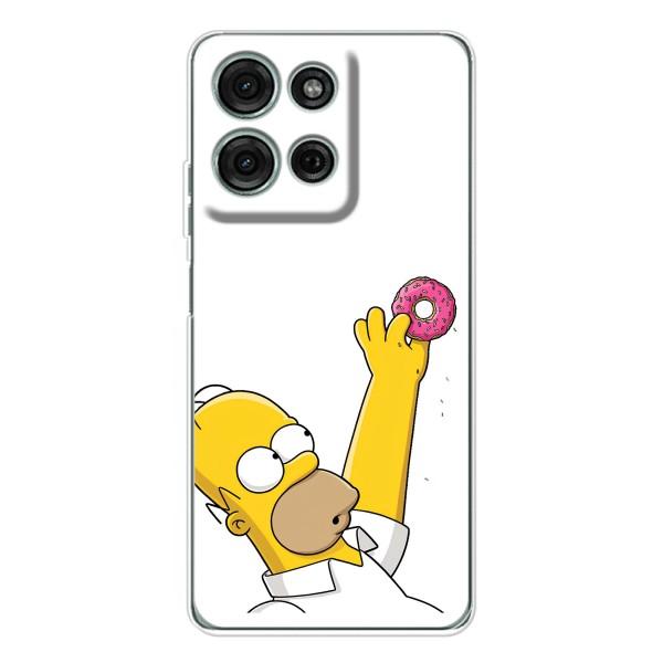 Чjхол з Сімпсонами для Motorola Moto G15 (VPrint) – Гомер з пончиком
