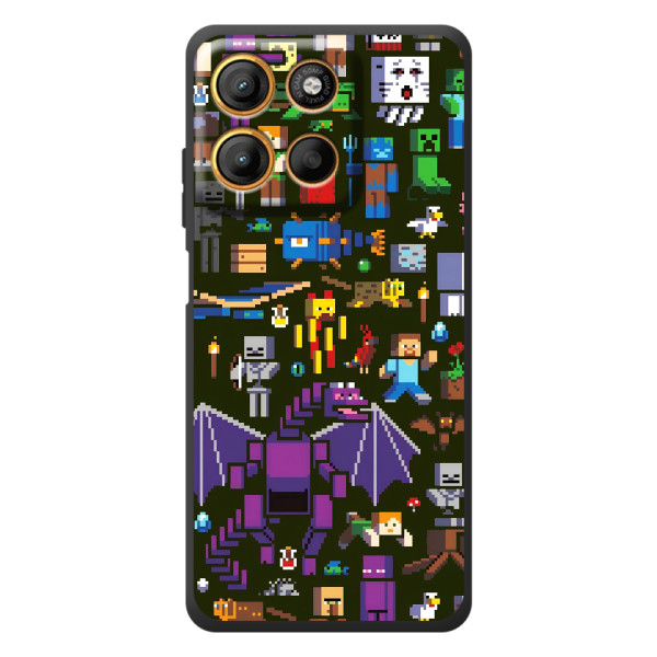 Чохол Майнкрафт на Motorola Moto G17 Power (AlphaPrint) Minecraft