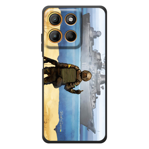 Чехол с принтом (Русский корабль...) для Мо Motorola Мо G17 Пауэр 
 (AlphaPrint)