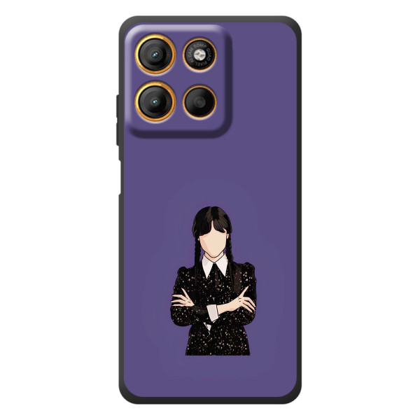 Чехлы Венсдей на Motorola Moto G17 Уэнсдей (AlphaPrint)