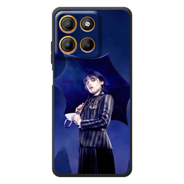 Чехлы Венсдей на Motorola Moto G17 Уэнсдей (AlphaPrint)