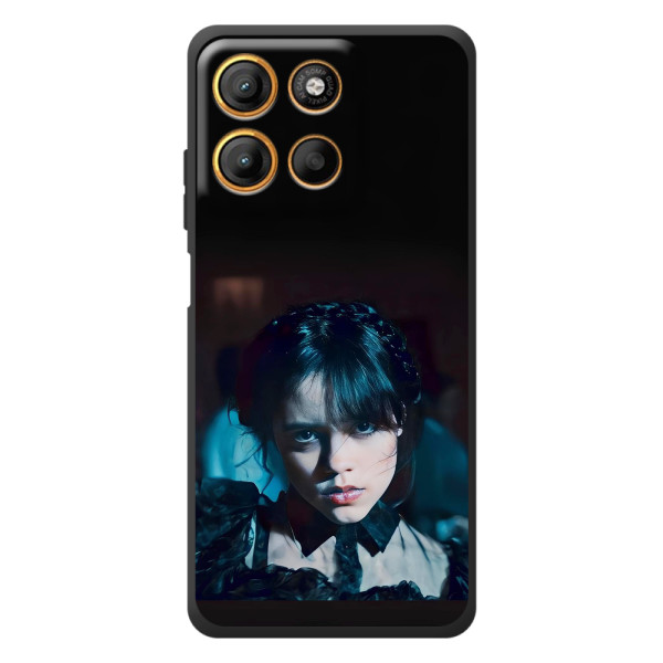 Чехлы Венсдей на Motorola Moto G17 Уэнсдей (AlphaPrint)