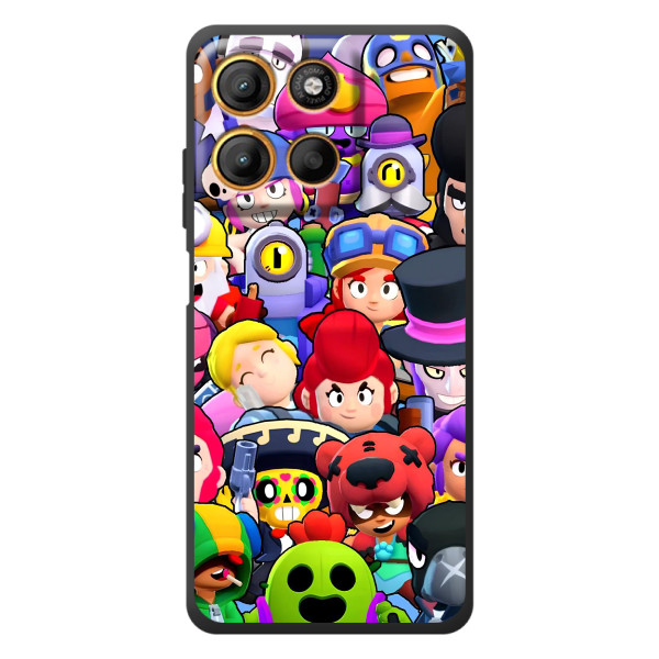 Силіконовый Чохол на Motorola Moto G17 з картинкою Brawl Stars – Персонажі