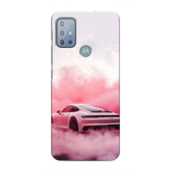 Чехол с авто Порше для Motorola MOTO G20 – Розовый Порше