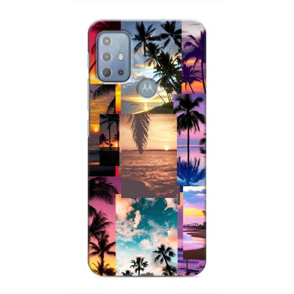 Силиконовый чехол с КАРТИНКАМИ лето для Motorola MOTO G20 (AlphaPrint) – Летний отпуск