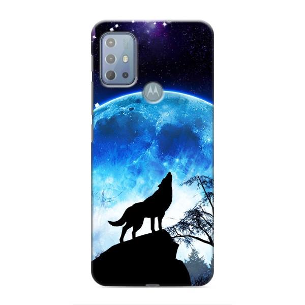 Захисні чохли для Моторола МОТО Г20 (AlphaPrint) (ХІТ продаж) ВОВК – Вовк на місяць