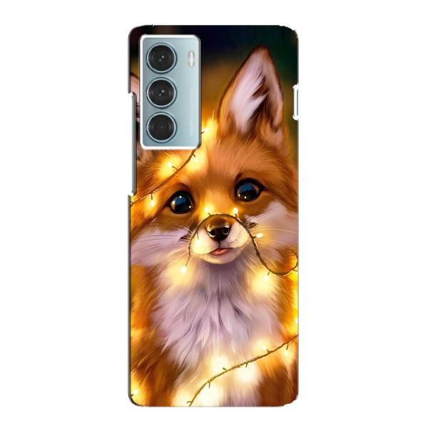 Чехлы с картинкой Лисички для Motorola MOTO G200 (VPrint) – Лисичка в гирляндах