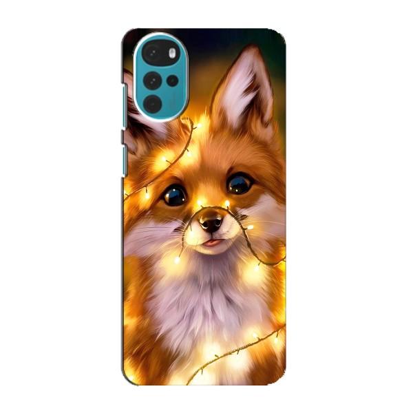 Чехлы с картинкой Лисички для Motorola MOTO G22 (VPrint) – Лисичка в гирляндах